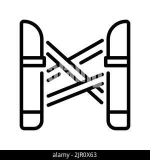Laser alarm olor line icon. Pictogram for web page Stock Vector