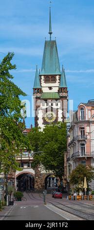 Martinstor or St. Martin´s Gate in Freiburg im Breisgau is a historical attractions. Baden Wuerttemberg, Germany, Europe Stock Photo