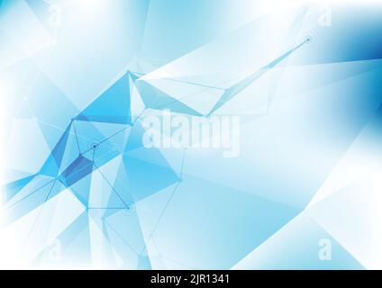 Technology low poly shapes abstract connection background. Vector design Stock Vector