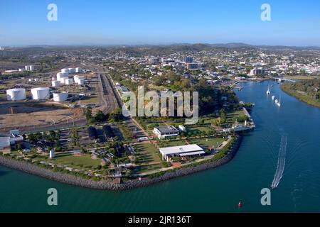 Aerial of East Shores Parklands Gladstone Queensland Australia Stock Photo