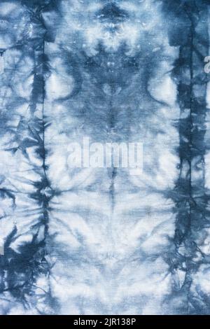 gray abstract pattern handcrafted in batik technique on cotton jersey fabric Stock Photo