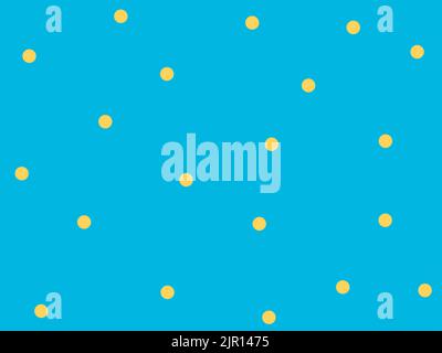blue background with yellow polka dots, beautiful retro abstract, circles Stock Vector