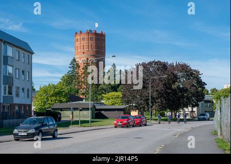 The old water tower in Norrkoping, Sweden has been redeveloped to apartments. The tower was built between 1904 and 1907 and currently houses 62 apartm Stock Photo