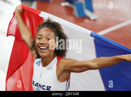 Renelle Lamote of France Silver medal during the Athletics, Women's 800m at the European Championships Munich 2022 on August 20, 2022 in Munich, Germany - Photo: Laurent Lairys/DPPI/LiveMedia Stock Photo