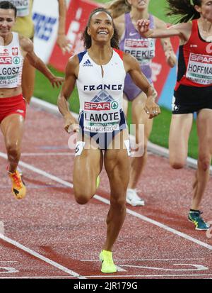 Renelle Lamote of France Silver medal during the Athletics, Women's 800m at the European Championships Munich 2022 on August 20, 2022 in Munich, Germany - Photo: Laurent Lairys/DPPI/LiveMedia Stock Photo