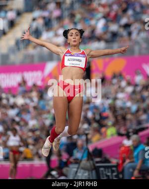 Claire Azzopardi of Malta competing in the women’s long jump at the