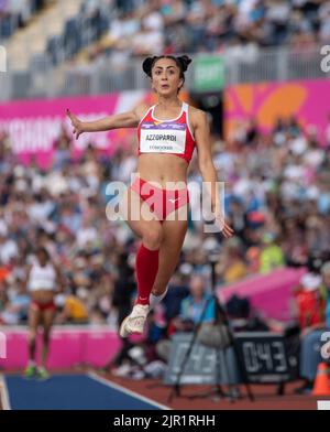 Claire Azzopardi of Malta competing in the women’s long jump at the