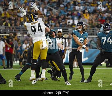 August 11, 2017 - East Rutherford, New Jersey, U.S. - Steelers' defensive  end Tyson Alualu (94) during NFL pre-season action between the Pittsburgh  Steelers and the New York Giants at MetLife Stadium