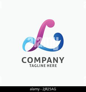 Letter L unique logo design Stock Vector