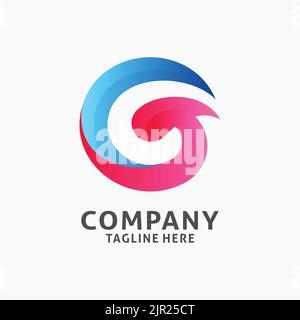 Letter G unique logo design Stock Vector