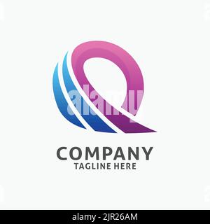 Letter Q business logo design Stock Vector