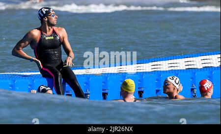 Roma, Italy. 21st Aug, 2022. PALTRINIERI Gregorio ITA ITALY10km Men Open Water Roma, 21/8/2022 Lido di Ostia XXVI LEN European Championships Roma 2022 Photo Andrea Staccioli/Deepbluemedia/Insidefoto Credit: Insidefoto di andrea staccioli/Alamy Live News Stock Photo