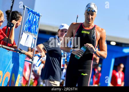 Roma, Italy. 21st Aug, 2022. MANZI Andrea ITA ITALY10km Men Open Water Roma, 21/8/2022 Lido di Ostia XXVI LEN European Championships Roma 2022 Photo Andrea Masini/Deepbluemedia/Insidefoto Credit: Insidefoto di andrea staccioli/Alamy Live News Stock Photo