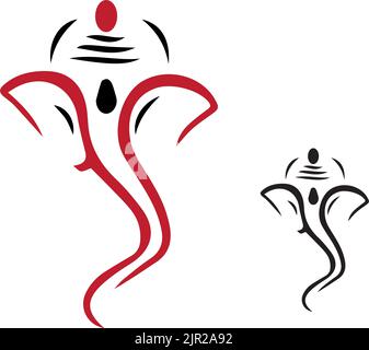 lord Ganesh. Ganesh Puja. Ganesh Chaturthi. It is used for postcards, prints, textiles, tattoo. Ornament beautiful card with God Ganesha. Stock Vector