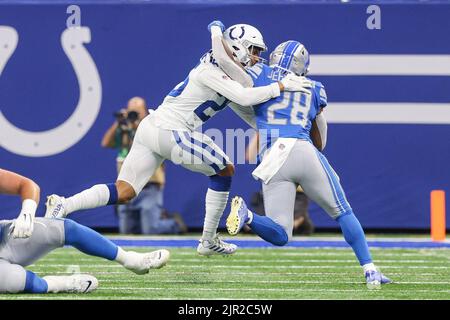 Indianapolis Colts defensive back Rodney Thomas II (25) drops into pass  coverage during an NFL football game against the Houston Texans, Sunday, Jan.  8, 2023, in Indianapolis. (AP Photo/Zach Bolinger Stock Photo - Alamy