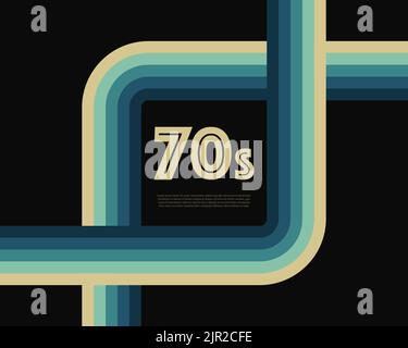 70 s Retro Seamless rainbow stripes. Vector stock illustration. Stock Vector