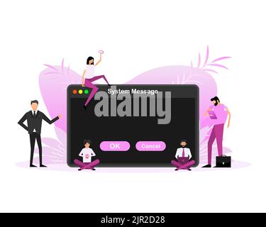 System message people, great design for any purposes. Vector illustration Stock Vector