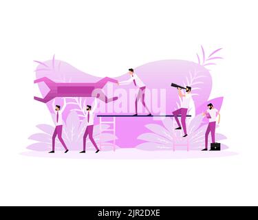 Under construction website page. Web Page Under. Vector illustration. Stock Vector