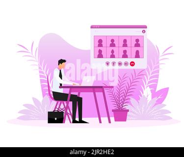 Flat chat people, great design for any purposes. Vector illustration Stock Vector