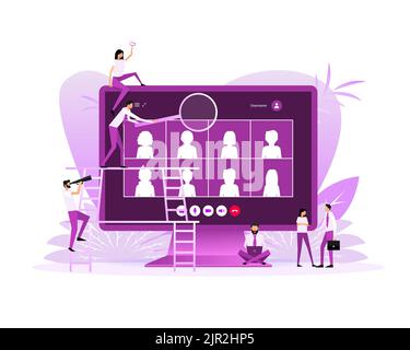 Flat chat people, great design for any purposes. Vector illustration Stock Vector