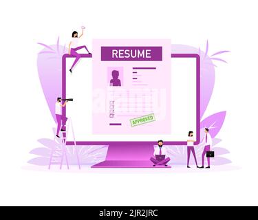 Job resume vector illustration concept. Business vector icon Stock Vector