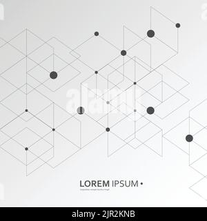 Abstract design for registration scientific works chemistry, biology, biochemistry, cosmetology Stock Vector