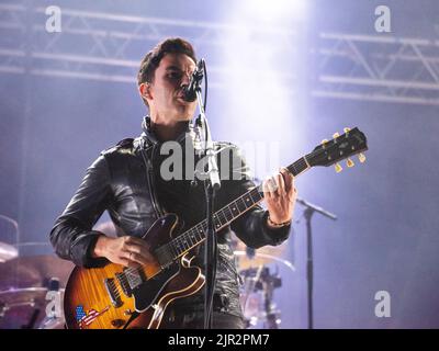 Kelly Jones, Lead Singer of The Stereophonics as they headline the main stage at Hardwick Festival, Sedgefield, County Durham. Saturday 20th August 20 Stock Photo