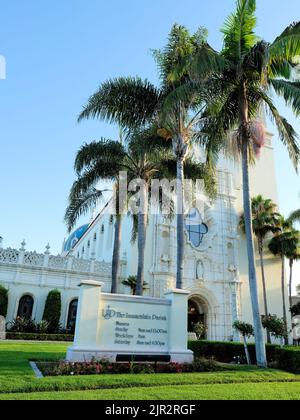 The Immaculata Parish on the campus of the University of San Diego, a Catholic college in San Diego, California; private collegiate education. Stock Photo