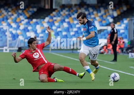 21st August 2022; Diego Armando Maradona Stadium, Naples, Campania, Italy; Serie A football, Napoli versus Monza; Khvicha Kvaratskhelia of Napoli Stock Photo