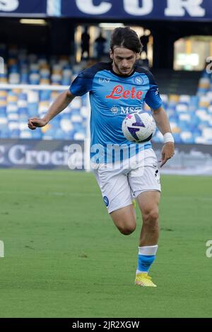 21st August 2022; Diego Armando Maradona Stadium, Naples, Campania, Italy; Serie A football, Napoli versus Monza; Khvicha Kvaratskhelia of Napoli Stock Photo