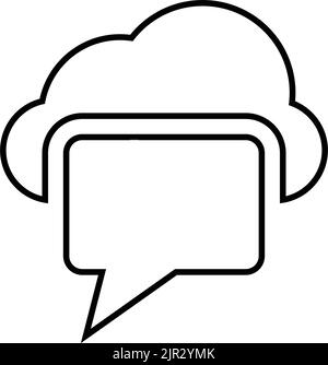 Cloud, coming message icon - Simple editable vector EPS file. Stock Vector
