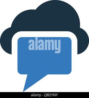 Cloud, coming message icon - Simple editable vector EPS file. Stock Vector