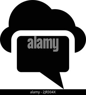 Cloud, coming message icon - Simple editable vector EPS file. Stock Vector