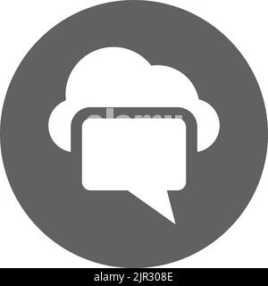 Cloud, coming message icon - Simple editable vector EPS file. Stock Vector