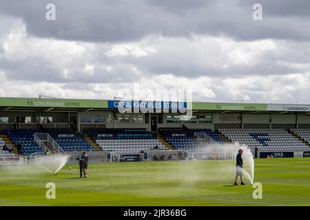 A general view of the Cyril Knowles Stand during the Sky Bet League 2 match between Hartlepool United and Bradford City at Victoria Park, Hartlepool on Saturday 20th August 2022. (Credit: Mark Fletcher | MI News) Credit: MI News & Sport /Alamy Live News Stock Photo