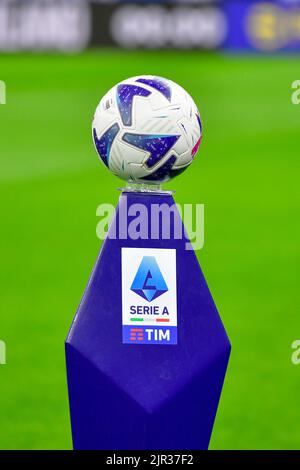 Milano, Italy. 20th, August 2022. The match ball is ready for the Serie A match between Inter and Spezia at Giuseppe Meazza in Milano. (Photo credit: Gonzales Photo - Tommaso Fimiano). Stock Photo