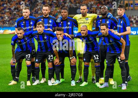 Milano, Italy. 20th, August 2022. The starting-11 of Inter for the Serie A match between Inter and Spezia at Giuseppe Meazza in Milano. (Photo credit: Gonzales Photo - Tommaso Fimiano). Stock Photo