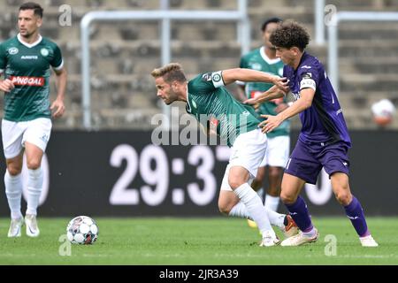 RSCA Futures Theo Leoni pictured during a soccer match between RSC  Anderlecht Futures and KMSK Deinz