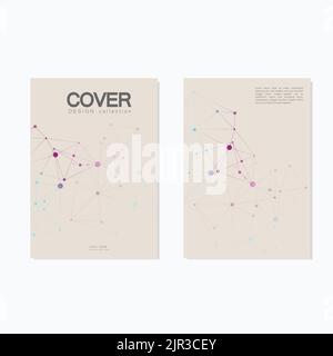 Vector cover templates brochure / Abstract connect and network background Stock Vector