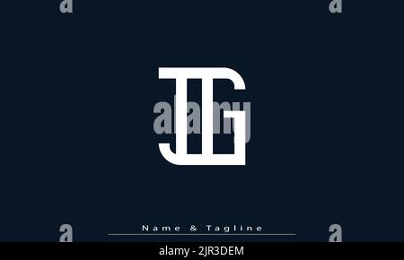 Alphabet letters Initials Monogram logo IG , GI Stock Vector