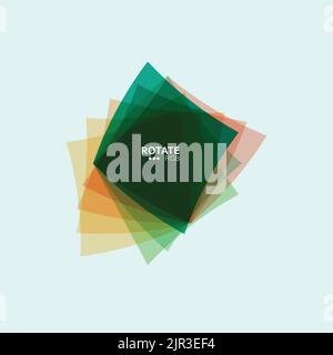 Vector illustration of universal shape concept made of various wave overlapping elements Stock Vector