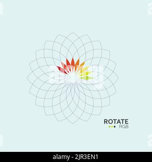 Vector abstract mandala symbol. Stock Vector
