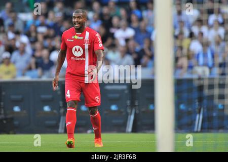 Napoli, Italy. 21st Aug, 2022. Marlon player of Monza, during the match of the Italian Serie A league between Napoli vs Monza final result, Napoli 4, Monza 0, match played at the Diego Armando Maradona stadium. Napoli, Italy, 21 August, 2022. (photo by Vincenzo Izzo/Sipa USA) Credit: Sipa USA/Alamy Live News Stock Photo