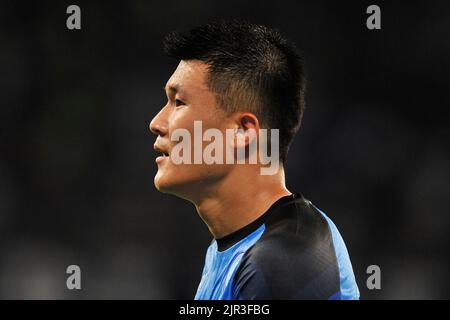 Napoli, Italy. 21st Aug, 2022. Minjae Kim player of Napoli, during the match of the Italian Serie A league between Napoli vs Monza final result, Napoli 4, Monza 0, match played at the Diego Armando Maradona stadium. Napoli, Italy, 21 August, 2022. (photo by Vincenzo Izzo/Sipa USA) Credit: Sipa USA/Alamy Live News Stock Photo