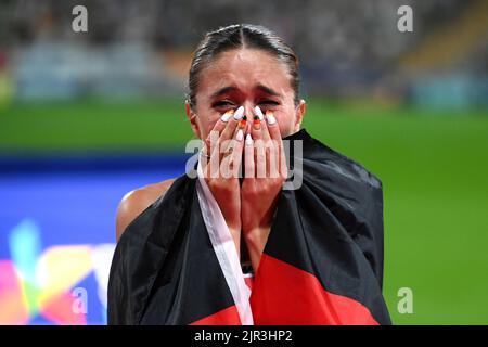 Rebekka Hasse: Germany 4x100 relay race women Gold Medal. European Championships Munich 2022 Stock Photo