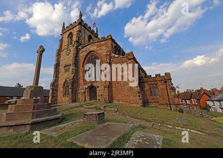 Audlem Parish Church, St James The Great, Stafford St, A529, Crewe, Cheshire, England, UK,  CW3 0AB Stock Photo