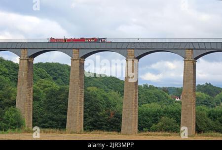 Pontcysyllte Aqueduct, Canal World Heritage Site ,Station Rd, Trevor, Llangollen, North Wales, UK,  LL20 7TY Stock Photo