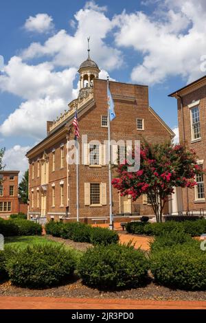 The Old State House in the Dover Green Historic District, state capitol until 1932, Dover, Delaware Stock Photo