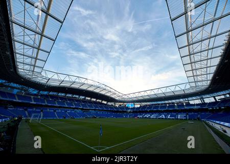 SAN SEBASTIAN, SPAIN - AUGUST 21: General view of Reale Arena prior the La Liga Santander match between Real Sociedad and FC Barcelona on August 21, 2022 at Reale Arena in San Sebastian, Spain. Credit: Ricardo Larreina/AFLO/Alamy Live News Stock Photo