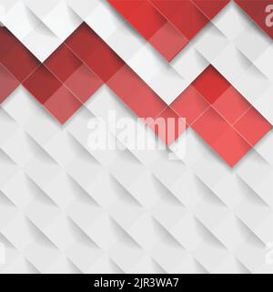 Abstract red and grey technology geometric mosaic background. Vector design Stock Vector